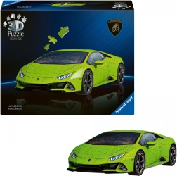 Puzle 3D RAVENSBURGER Iconics: Lamborghini Huracán Evo, verde, 108 piezas