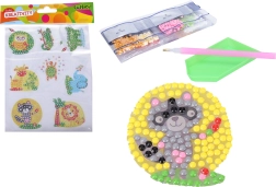 Set creativo de pegatinas diamond – animalitos