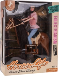 Muñeca a caballo con accesorios