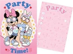 Set de invitaciones y sobres para fiesta MINNIE MOUSE 5+5