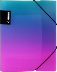 Carpeta con goma A4 ombré rosa, polipropileno