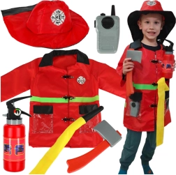 Disfraz de bombero infantil con walkie-talkie 3-8 años