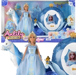 Woopie princesa de hielo Lily con carruaje mágico y accesorios