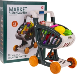 Carrito de compra interactivo con luces y música, 41 piezas – Verde