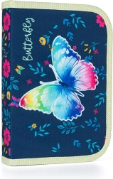 Estuche escolar con 2 solapas Mariposa
