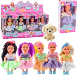 Mini muñeca con vestiditos y perrito
