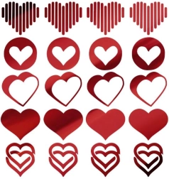 Pegatinas decorativas de corazones