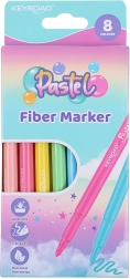Rotuladores pastel lavables KEYROAD, 8 uds
