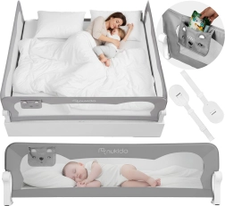 Barrera de protección para cama 200 cm Nukido – gris