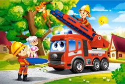 Castorland puzzle bomberos en acción maxi 40 piezas