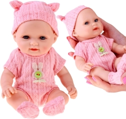 Adorable muñeca bebé de 26 cm con pelele de punto y gorrito