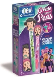 Mini fábrica de bolígrafos Clementoni Idea Art K-Pop Demon Hunters Mira y Zoey