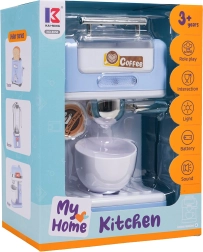 Cafetera infantil interactiva de cápsulas azul