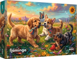 Puzzle Trefl Flamingo: Cachorritos juguetones 400 piezas