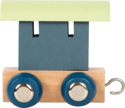 Vagón de madera Small Foot del tren polar del abecedario - azul