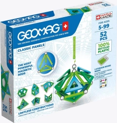 Juego de construcción magnético GEOMAG Classic Panels Recycled, 52 piezas