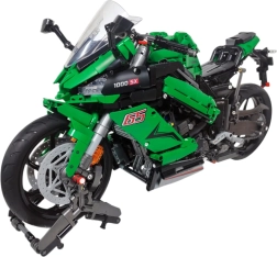 Set de construcción de motocicleta deportiva verde 2304 piezas