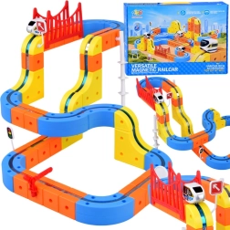 Pista de carreras modular magnética con vehículo magnético para niños