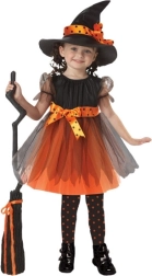 Disfraz infantil de bruja con sombrero L