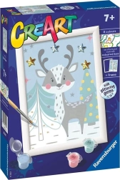 Pintura por números CreArt – cervatillo invernal
