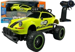 Coche anfibio RC verde con velocidad de 6,5 km/h