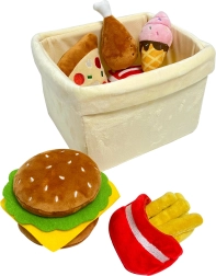 Magic Baby comida rápida en cesta: set de peluches