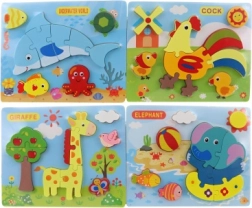 Rompecabezas de madera con animalitos para los más pequeños