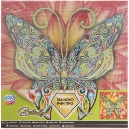 Pintura de diamantes GRAFIX mariposa 30 × 30 cm en marco de madera
