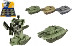 Tanque/robot transformable de plástico 14 cm con inercia