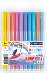 CENTROPEN rotuladores pastel, 10 colores