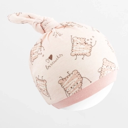Gorrito infantil de algodón New Baby Biscuits rosa
