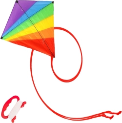 Cometa arcoíris 87 × 81 cm con cola larga