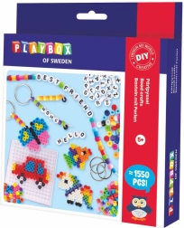 Set Playbox de cuentas para planchar para pulseras y colgantes, 1550 piezas