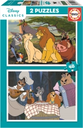 Educa Puzzle Animales Disney 2x48 piezas