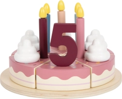 Tarta de cumpleaños de madera para cortar small foot Tasty