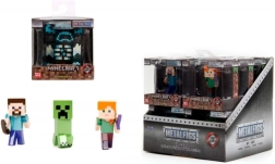 Figura coleccionable metálica de Minecraft 6,5 cm – Steve, Alex, Creeper o Warden
