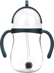 Botella mágica con pajita y lastre 280 ml blanca