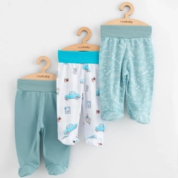 Pantalones con pie a media pierna para bebé New Baby Classic II, set para niño, talla 74 (6–9 meses), 3 uds.