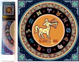 Kit creativo para pintura de diamantes 7D Signo del zodiaco: Sagitario 30x30 cm