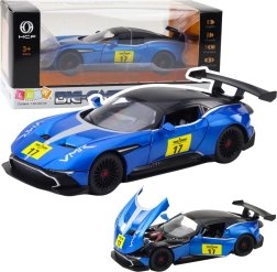Coche deportivo de metal 1:22 Luces Sonidos Tracción Azul