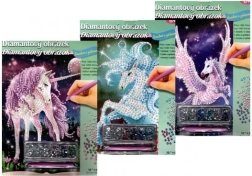 Cuadro de diamantes de unicornio con accesorios