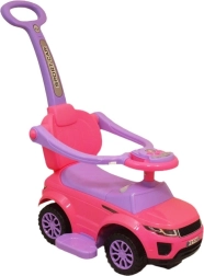 Correpasillos infantil con barra de empuje 3 en 1 Baby Mix rosa