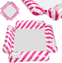 Silla colgante inflable tipo tumbona para piscina, rosa
