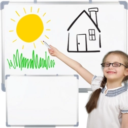 Pizarra blanca magnética y borrable en seco 90 × 60 cm