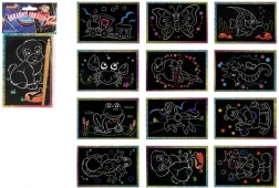 Imágenes rascables brillantes, de colores, 15 × 10 cm