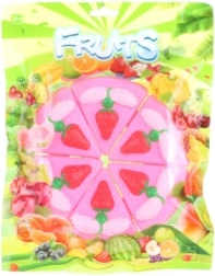 Pastel de plástico con cuchillo