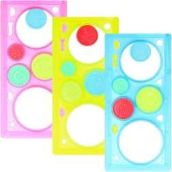 Spirograf – set de plantillas para dibujar, 3 colores