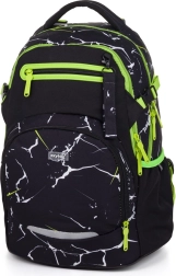 Mochila escolar Oxy Ombre Electric, negro‑verde