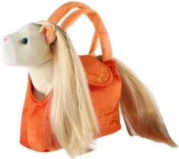 Bolso de peluche con caballito – naranja