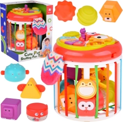 Búho educativo interactivo 2 en 1: juguete musical y clasificador de formas para bebés
